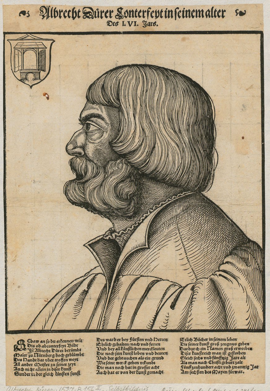 Portret van Albrecht Dürer door Albrecht Dürer