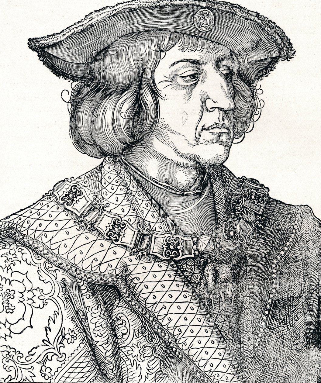 Portret van Keizer Maximiliaan I, 1511, 1906 door Albrecht Dürer