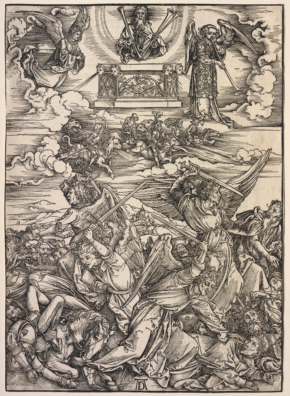 Openbaring van Johannes: De Vier Vernietigende Engelen door Albrecht Dürer