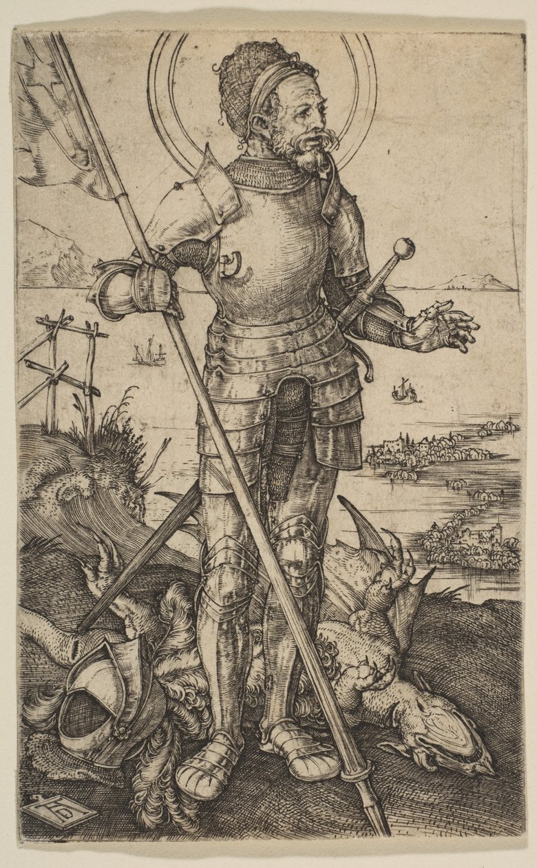De staande Sint-Joris door Albrecht Dürer