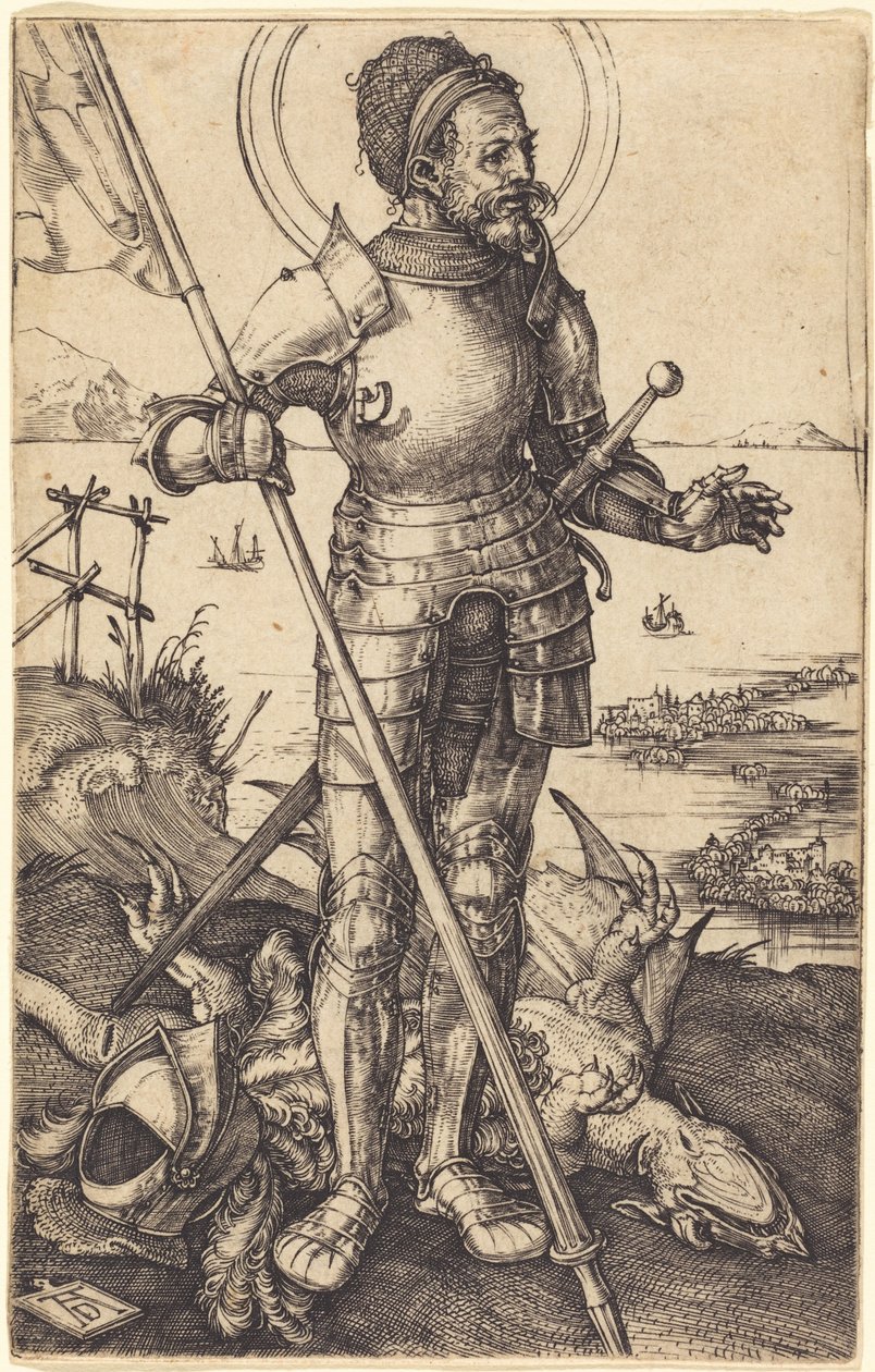 De staande Sint-Joris door Albrecht Dürer