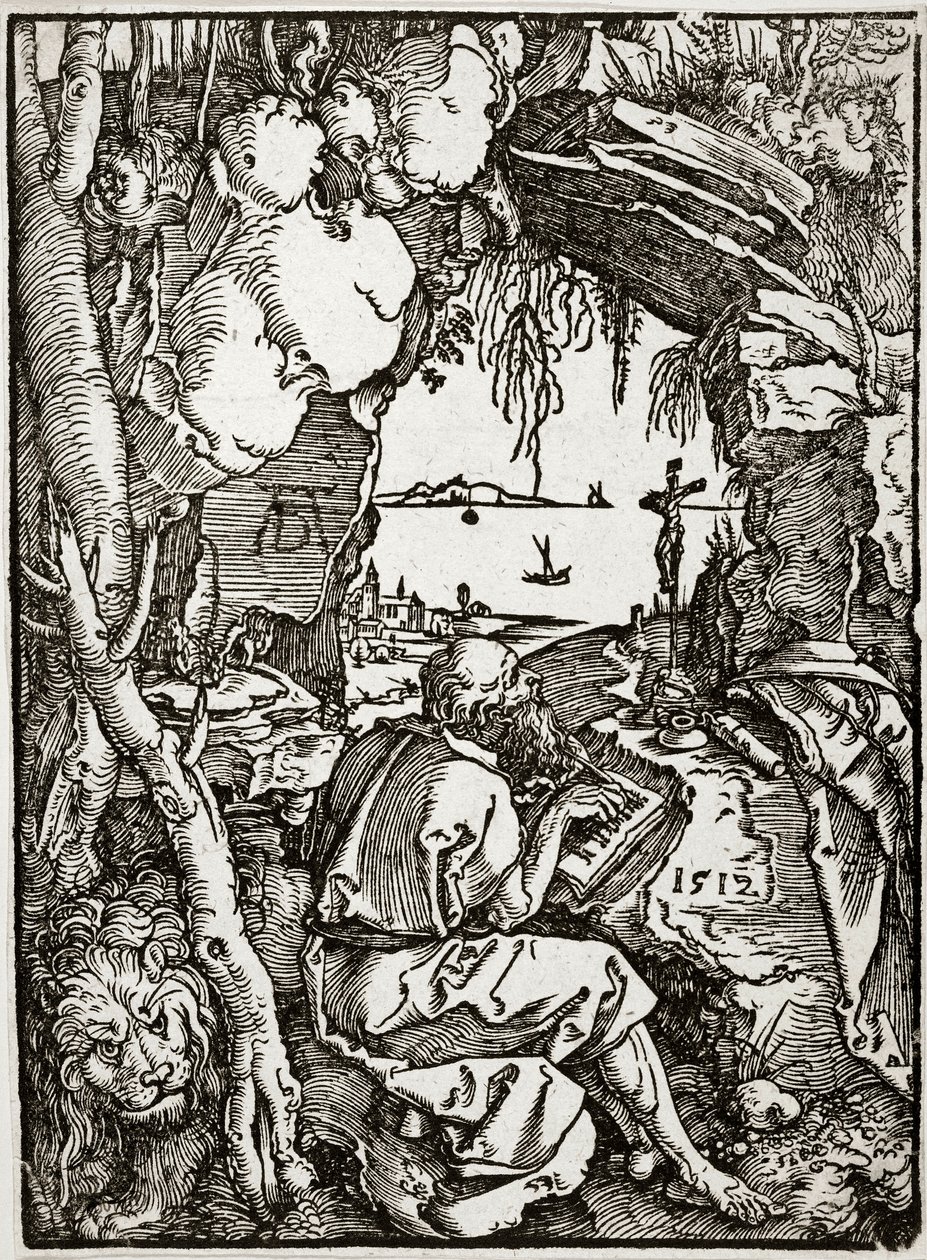 Sint-Hiëronymus in een grot (Bartsch 113) door Albrecht Dürer