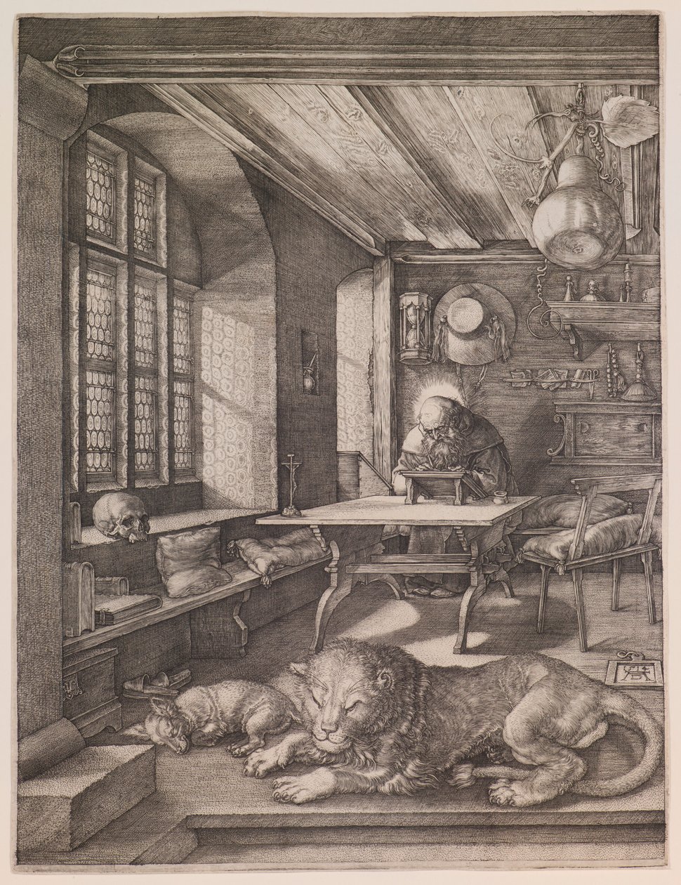 De heilige Hiëronymus in zijn studeerkamer door Albrecht Dürer