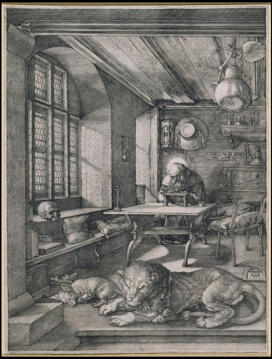 De heilige Hiëronymus in zijn studeerkamer door Albrecht Dürer