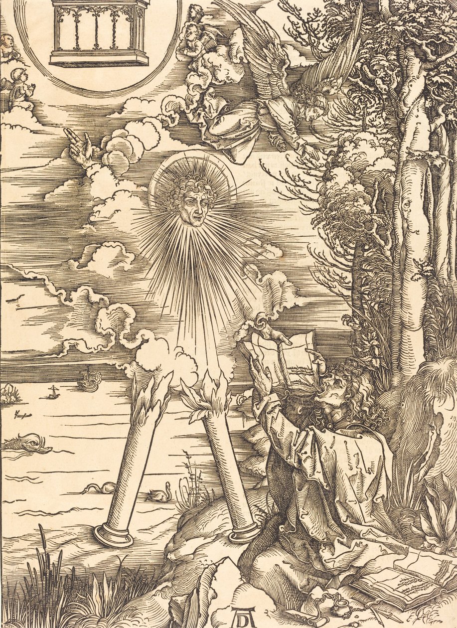 Sint Jan die het boek verslindt, waarschijnlijk ca. 1496-1498 door Albrecht Dürer
