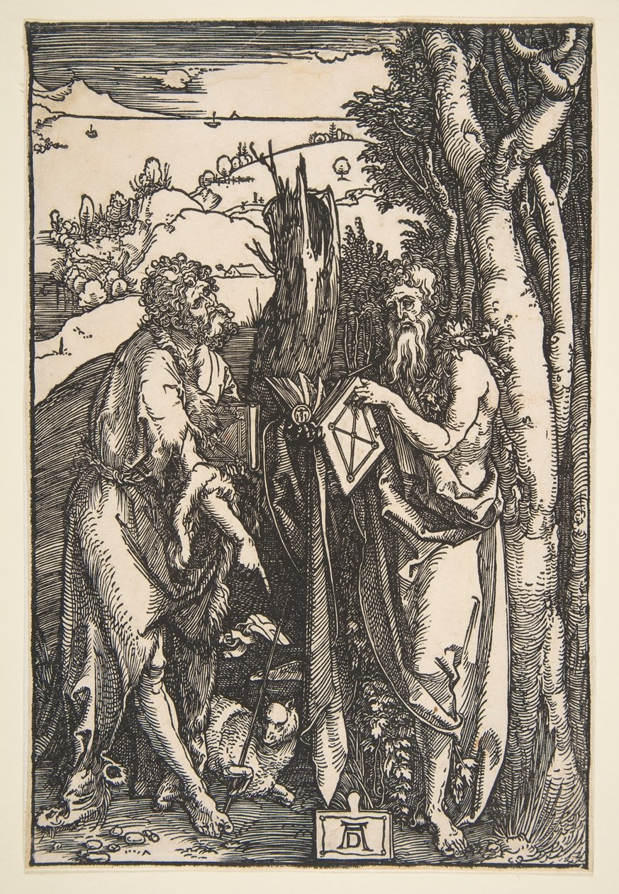 Sint Johannes de Doper en Sint Onuphrius door Albrecht Dürer