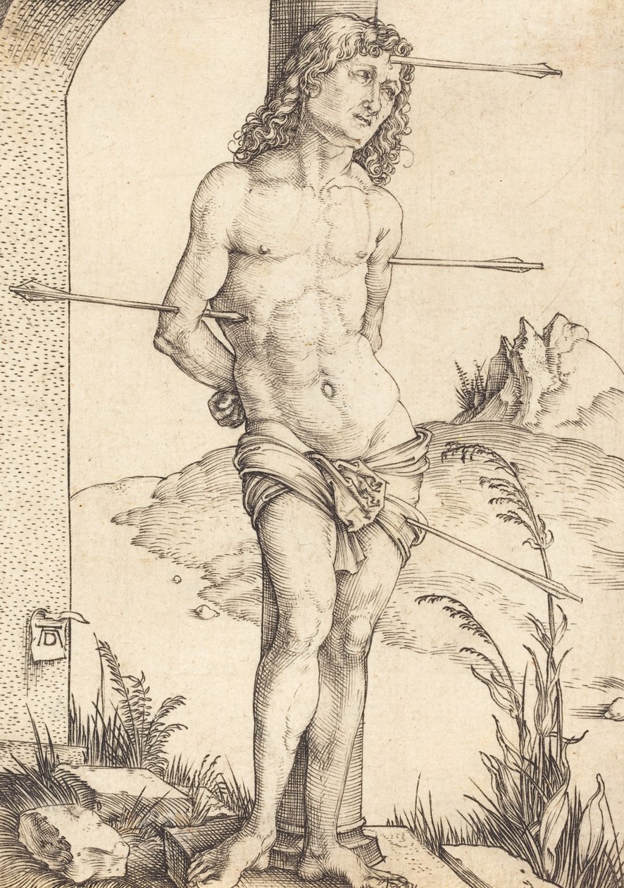 Sint Sebastiaan Gebonden aan de Zuil door Albrecht Dürer