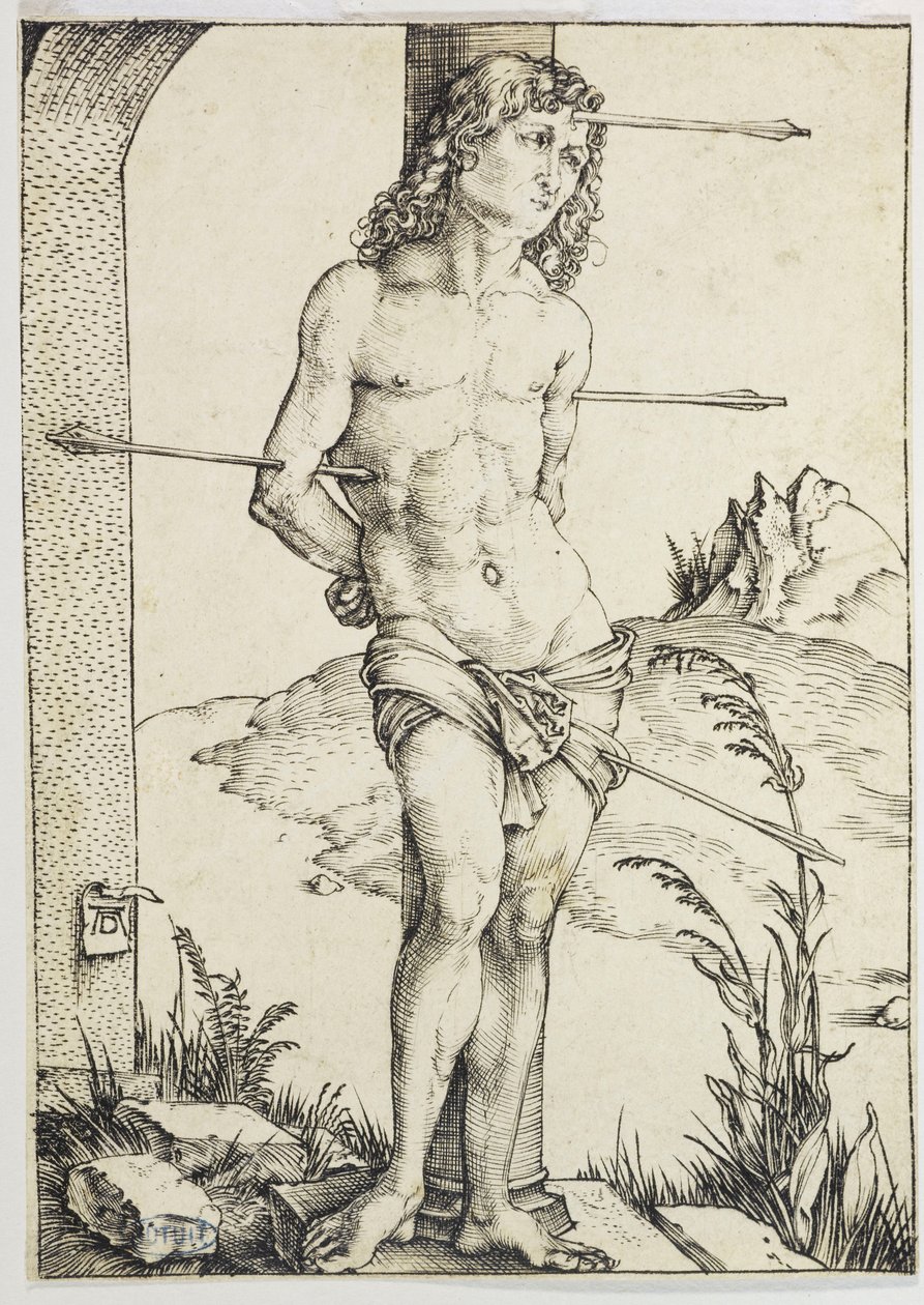 De heilige Sebastiaan vastgebonden aan een zuil (Bartsch 56) door Albrecht Dürer