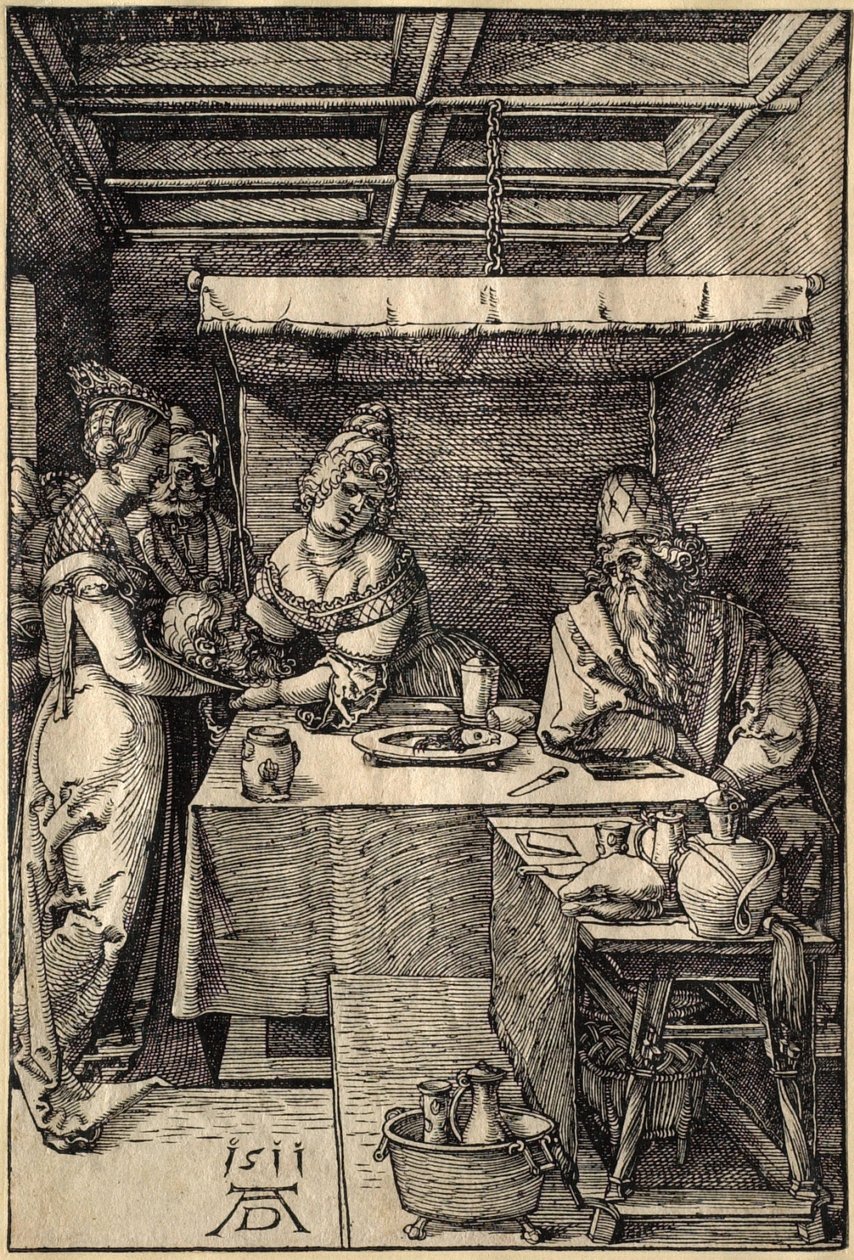 Salome ontvangt het hoofd van Johannes de Doper door Albrecht Dürer