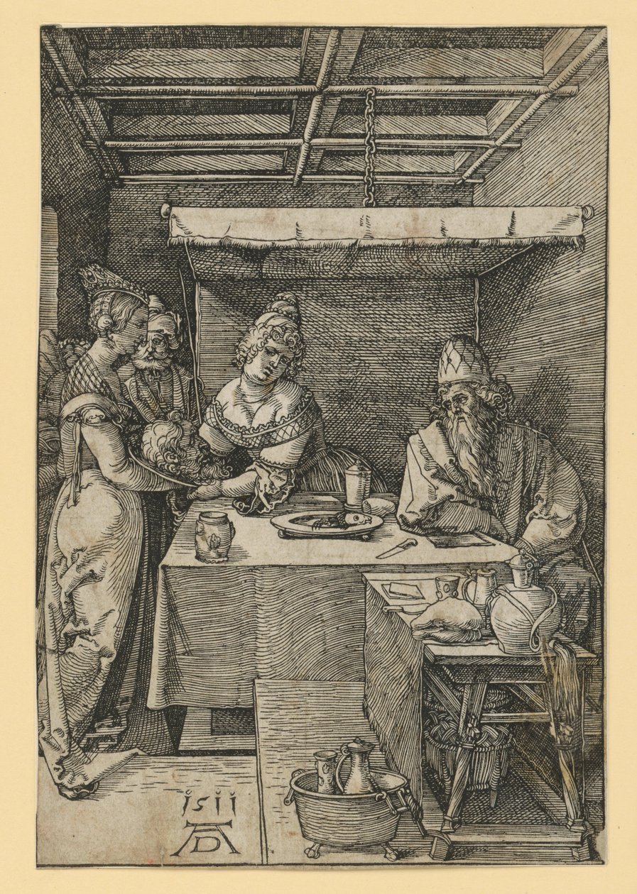 Salome ontvangt het hoofd van Johannes de Doper door Albrecht Dürer