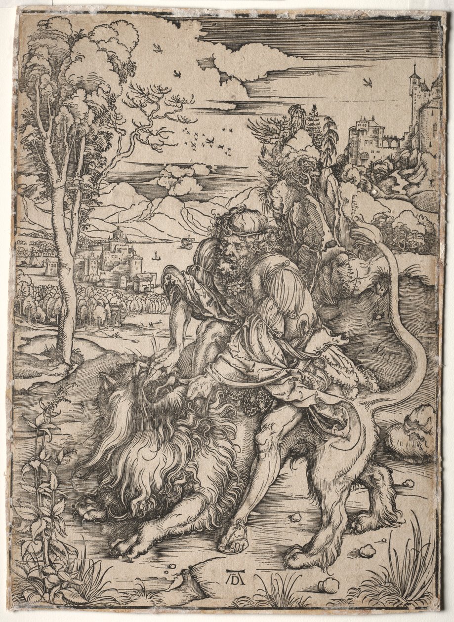 Simson Doodt de Leeuw, ca. 1496-1497 door Albrecht Dürer