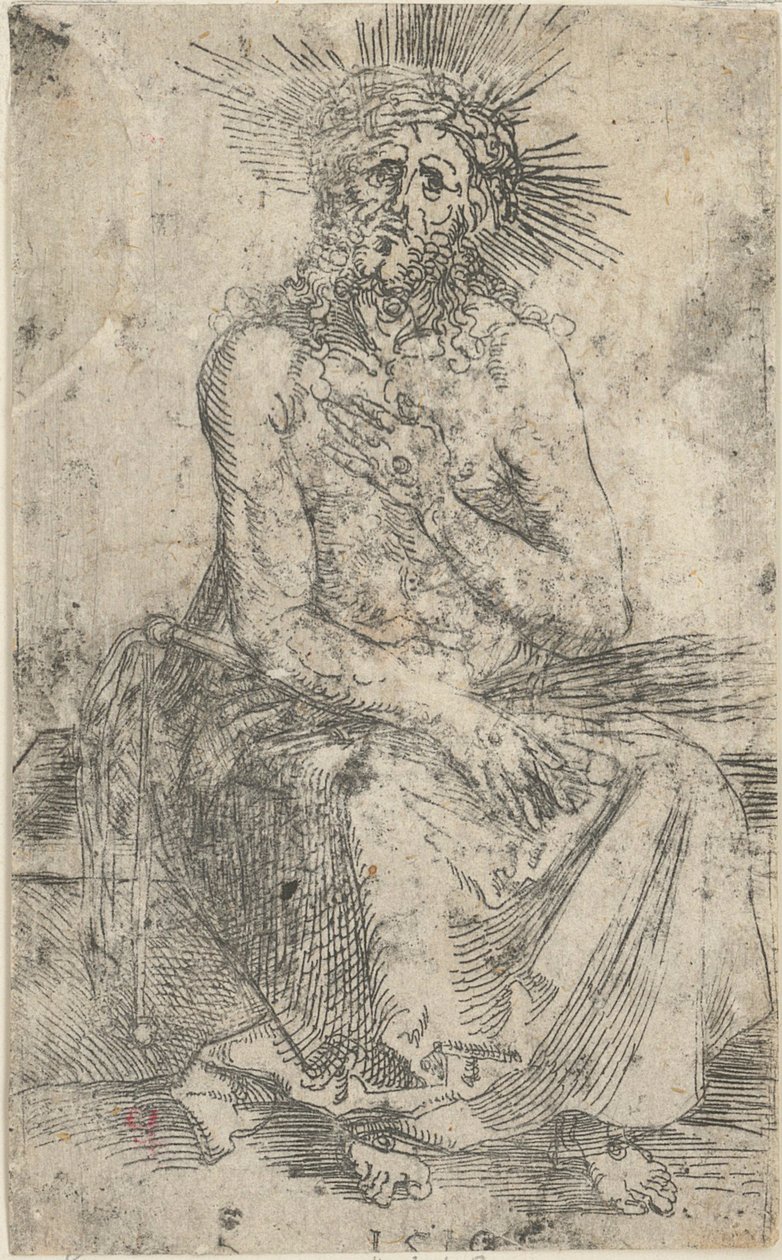 Man van Smarten, zittend door Albrecht Dürer