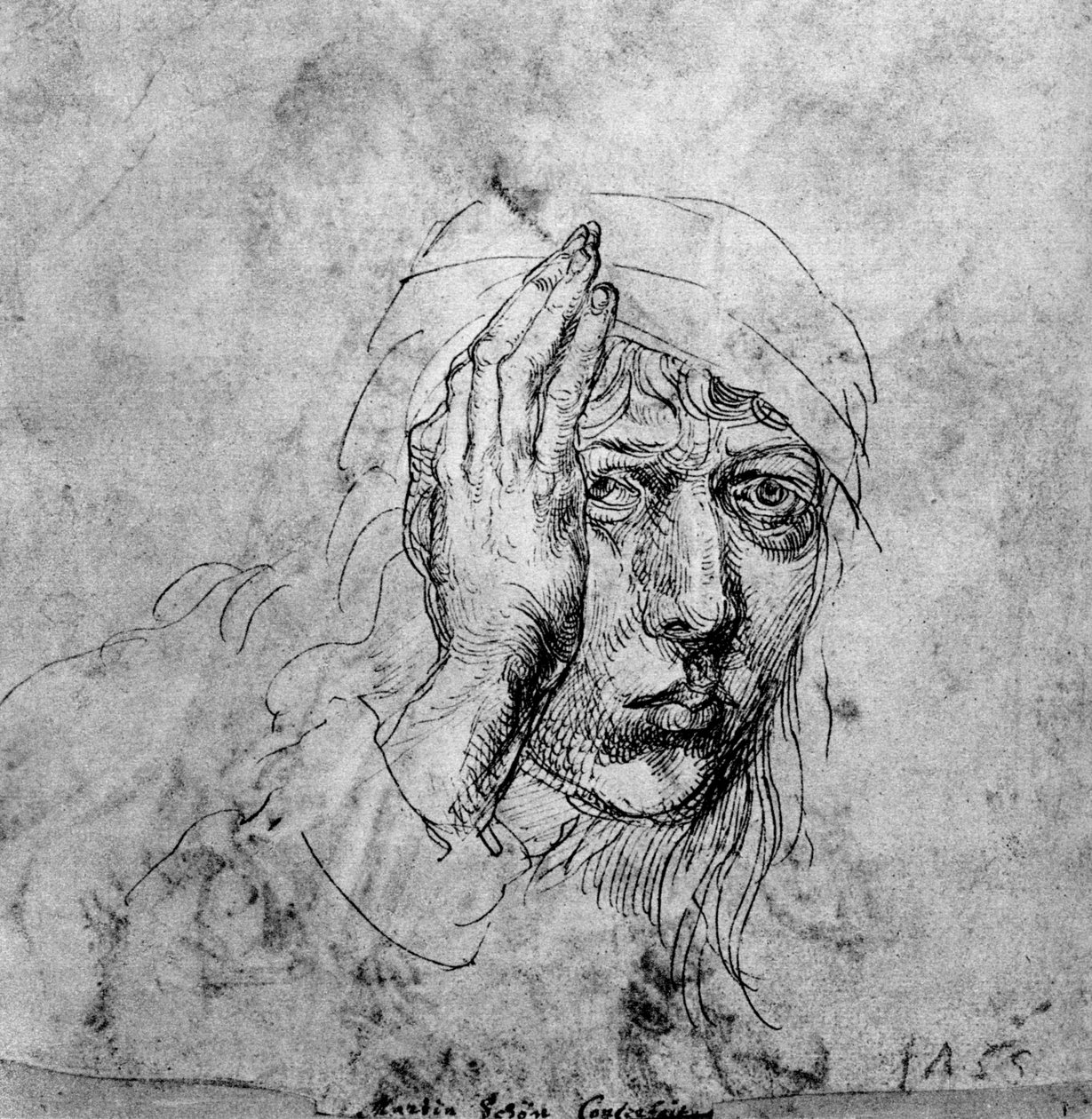 Zelfportret met een verband, 1492, 1936 door Albrecht Dürer