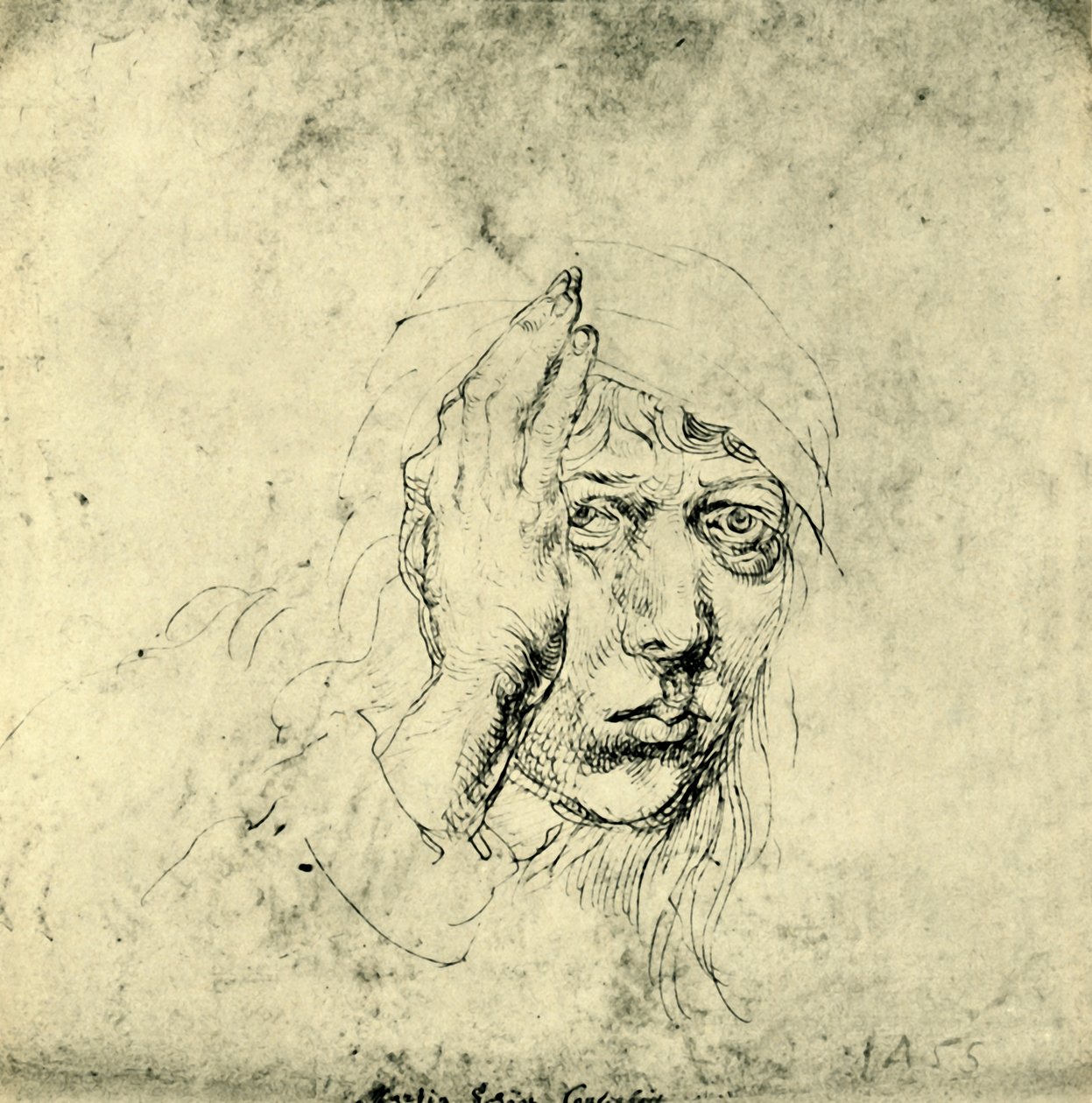 Zelfportret met een verband, 1492, 1943 door Albrecht Dürer
