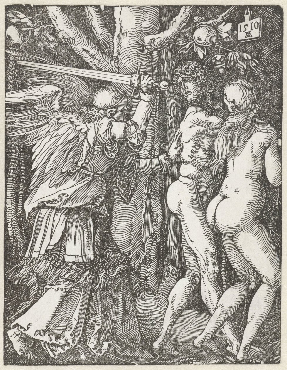 Kleine passie: 2. Verdrijving uit het paradijs door Albrecht Dürer