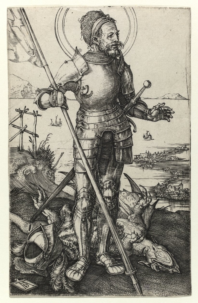 Sint Joris staand door Albrecht Dürer
