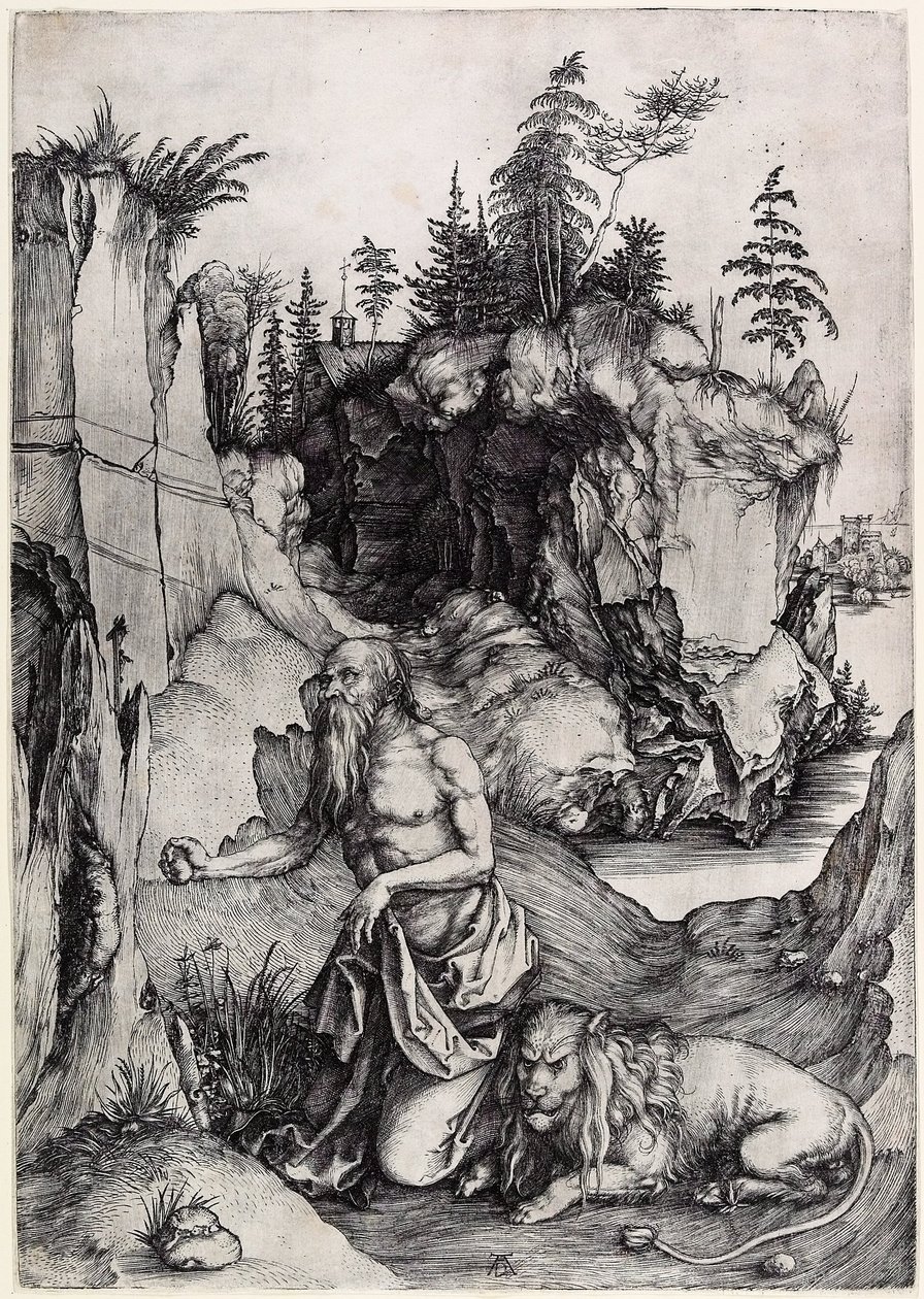 Sint-Hiëronymus in boetedoening door Albrecht Dürer