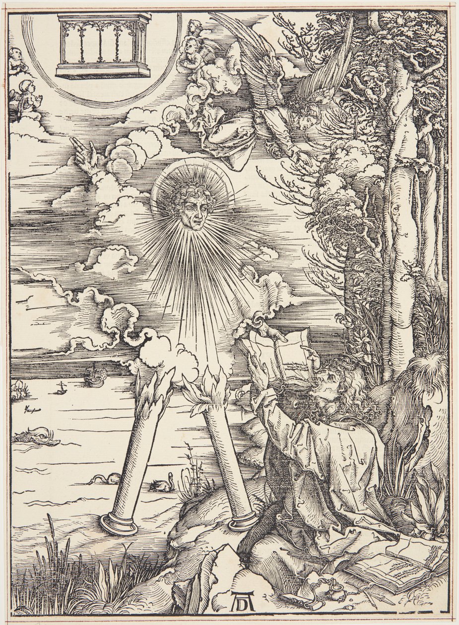 St. Johannes die het boek verslindt door Albrecht Dürer