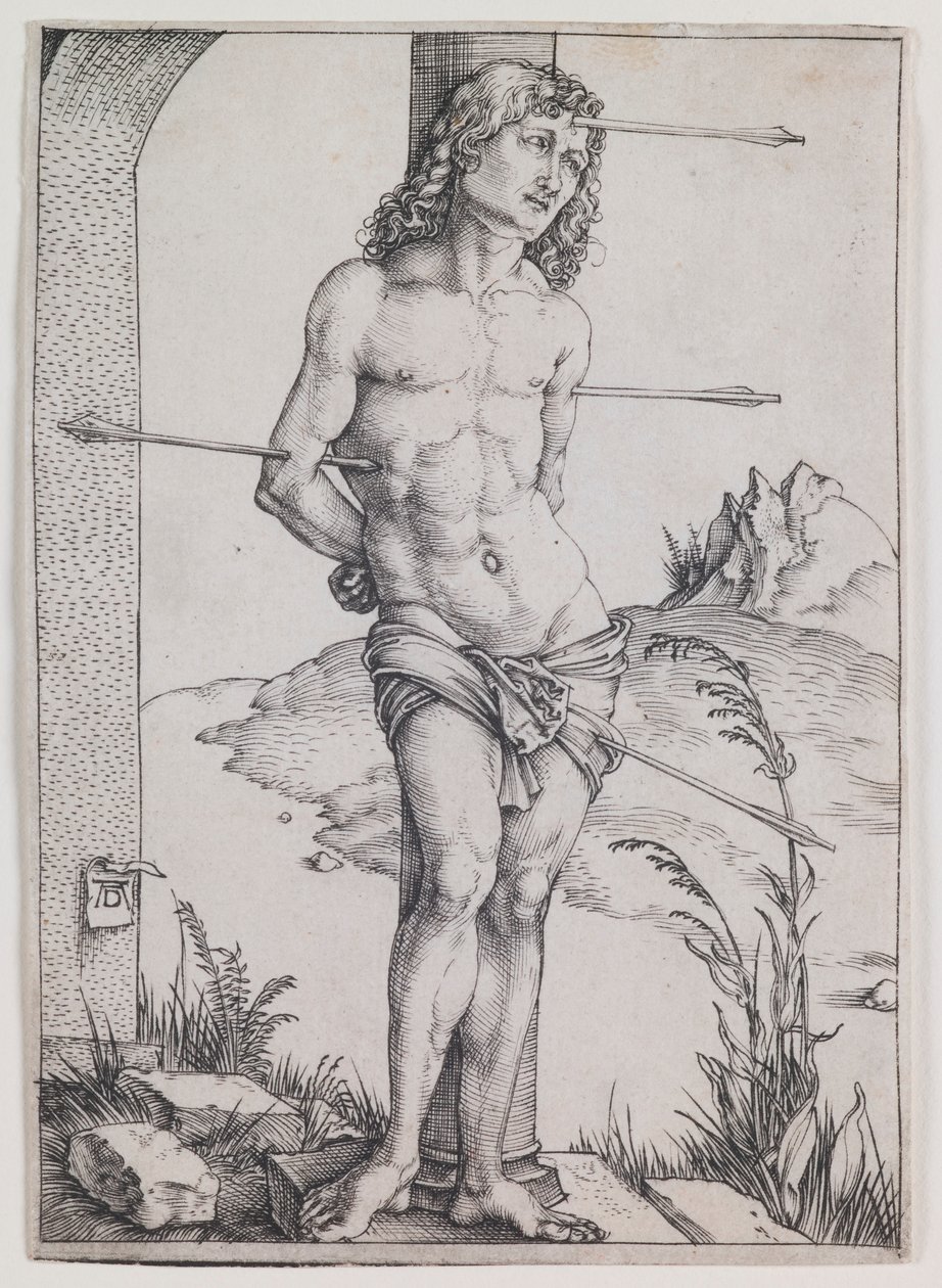 De heilige Sebastiaan aan de zuil door Albrecht Dürer