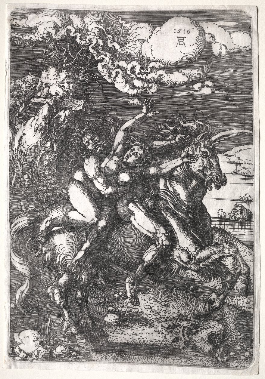 De Ontvoering op een Eenhoorn door Albrecht Dürer
