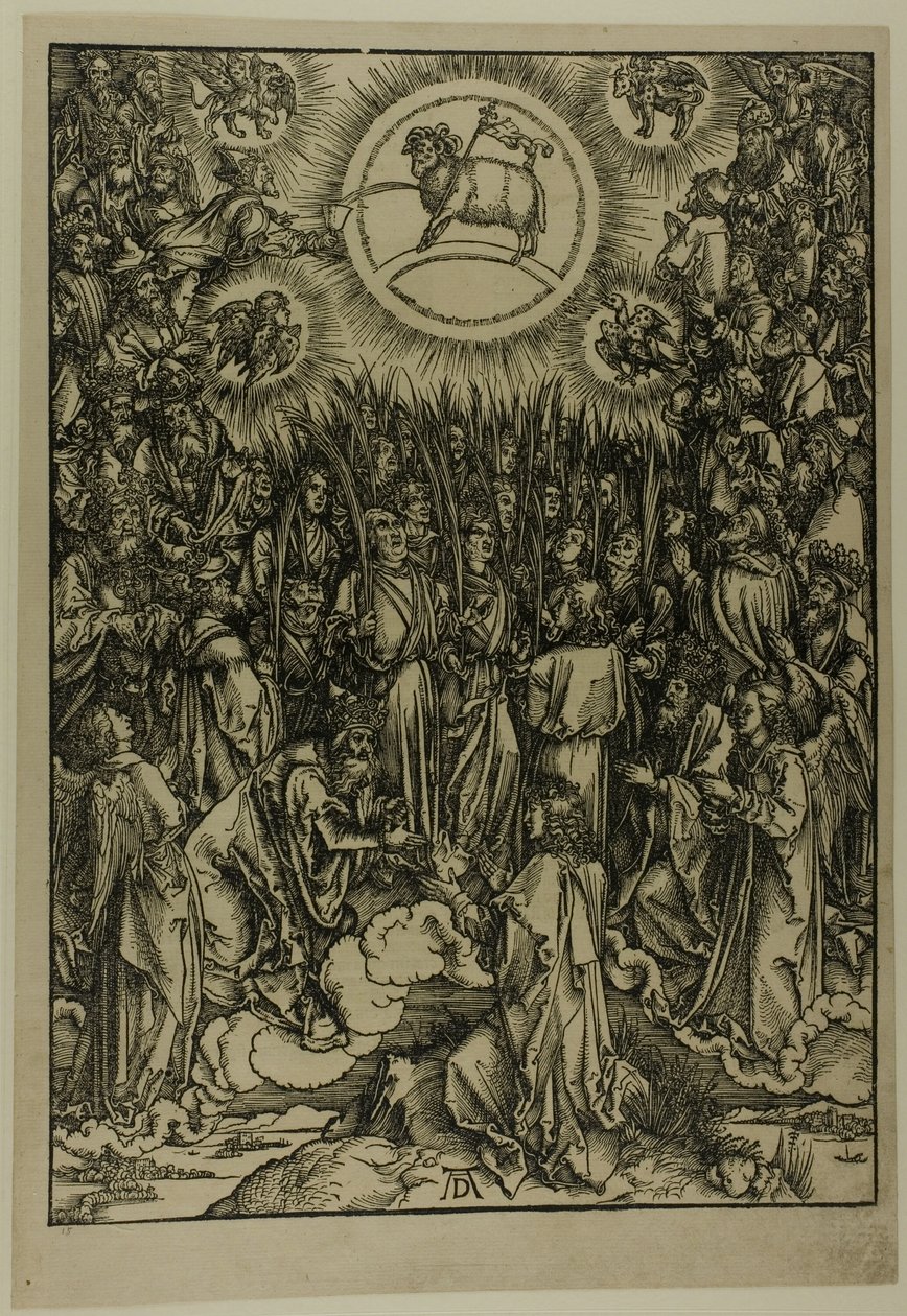De Aanbidding van het Lam - De Hymne van de Uitverkorenen, uit De Apocalyps door Albrecht Dürer
