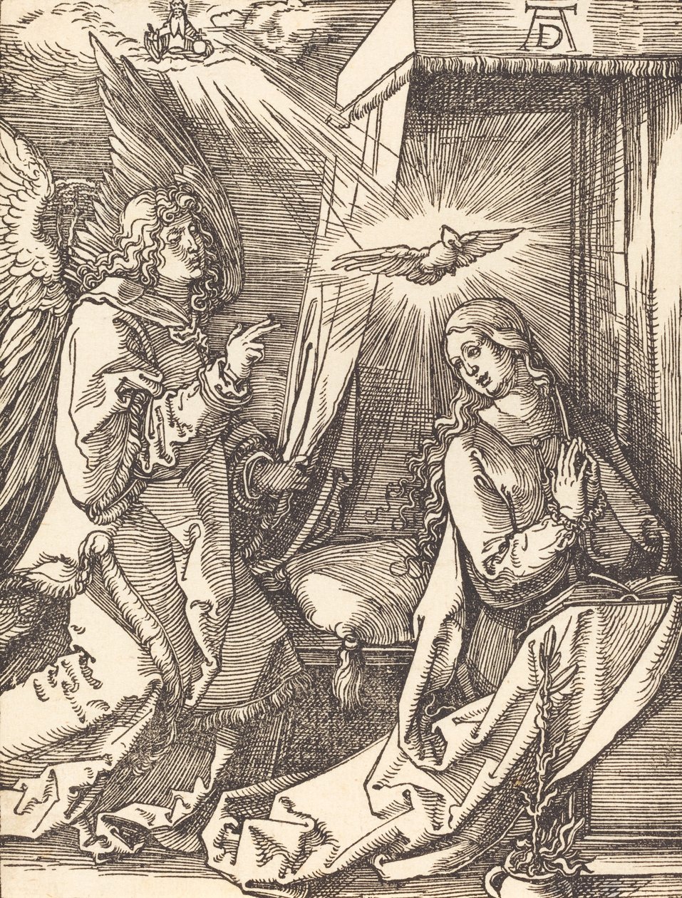 De annunciatie, waarschijnlijk ca. 1509-1510 door Albrecht Dürer
