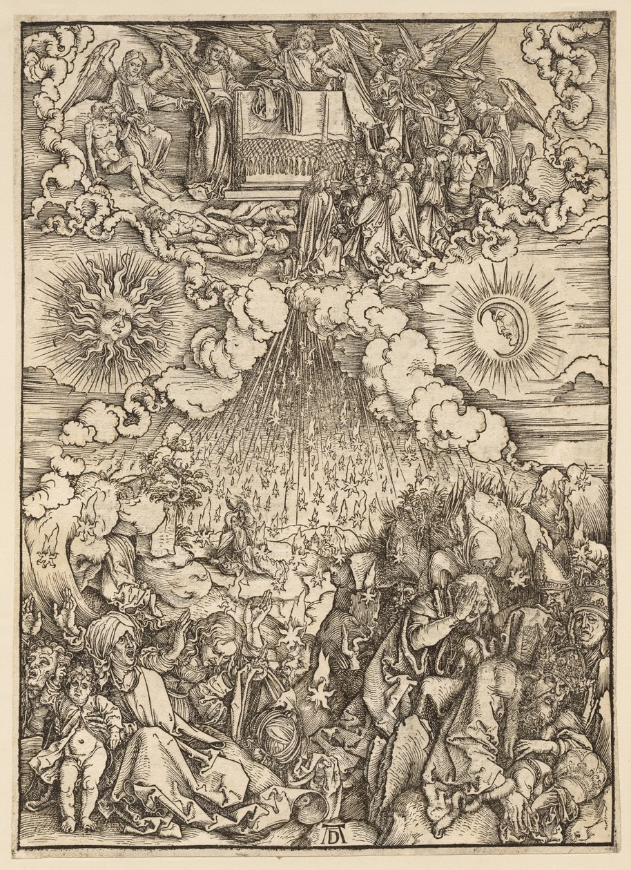 De Apocalyps: de opening van het vijfde en zesde zegel door Albrecht Dürer