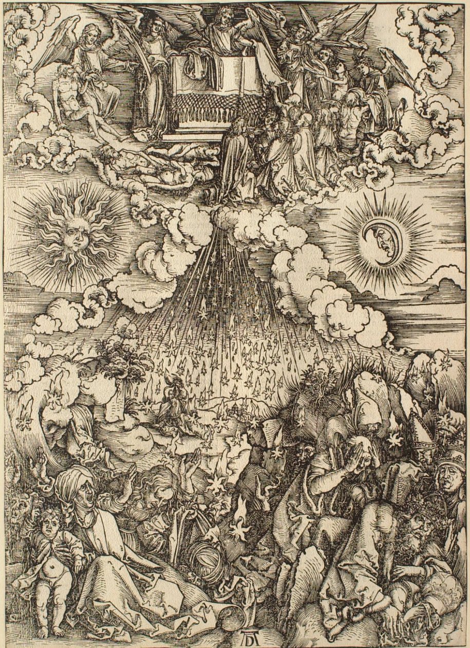 De Apocalyps: de opening van het vijfde en zesde zegel door Albrecht Dürer