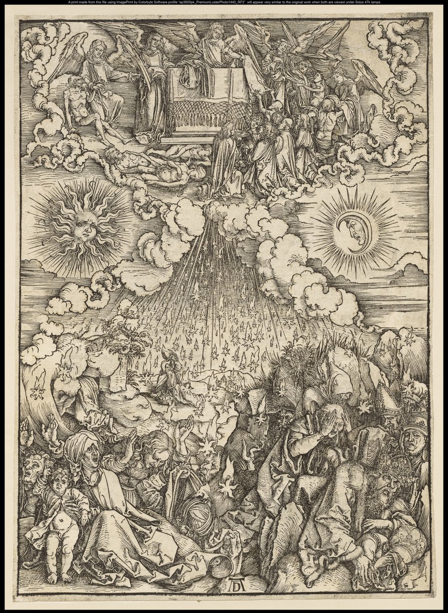 De Apocalyps: Het openen van het vijfde en zesde zegel, 1497-98 door Albrecht Dürer