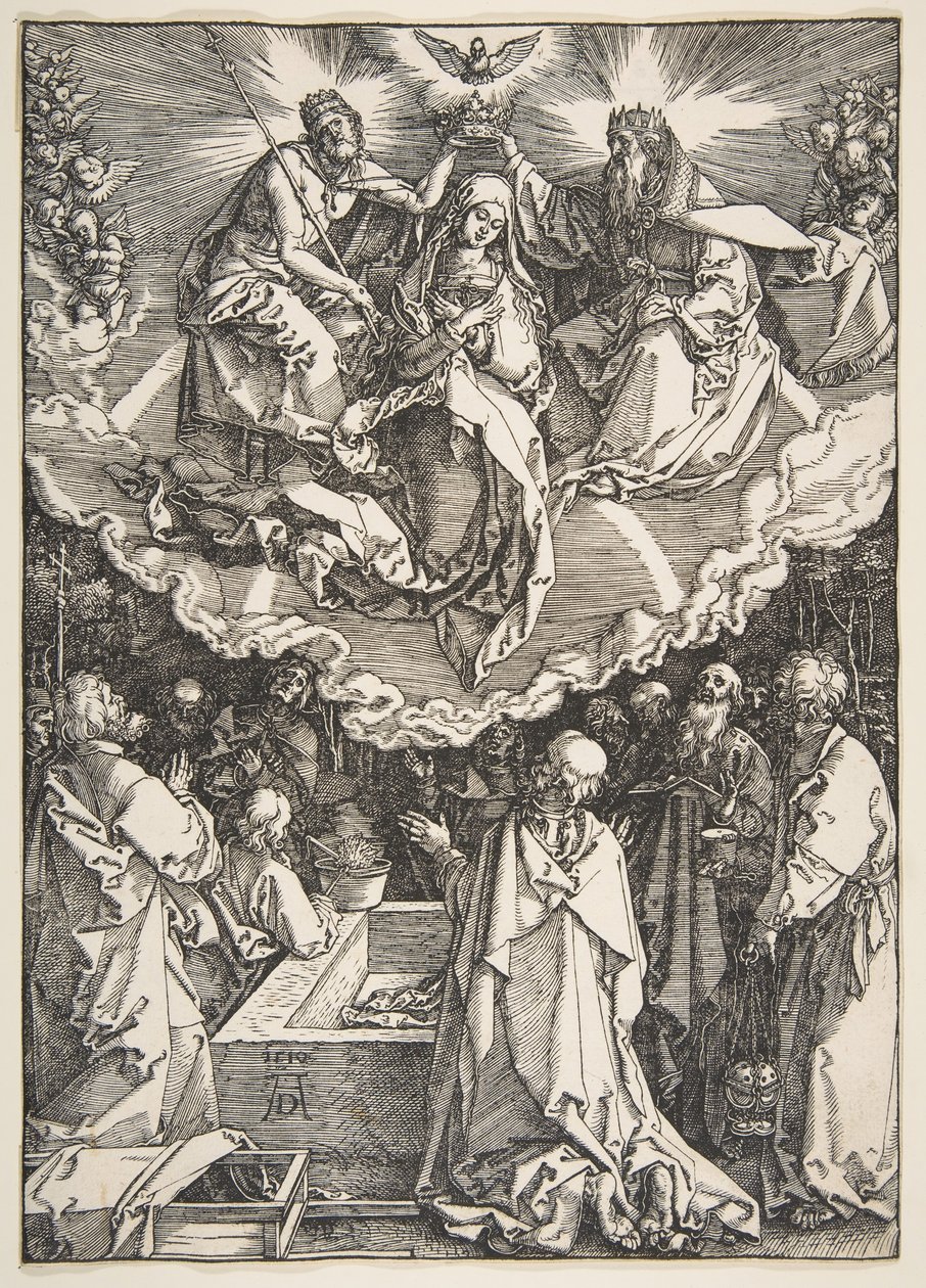 De Hemelvaart en Kroning van de Maagd, uit Het Leven van de Maagd door Albrecht Dürer