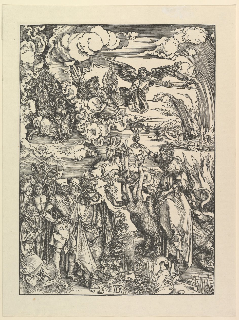 De Babylonische Hoer, uit De Apocalyps. Facsimile door Albrecht Dürer