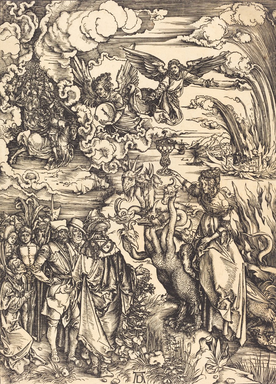 De Babylonische hoer, waarschijnlijk ca. 1496-1498 door Albrecht Dürer