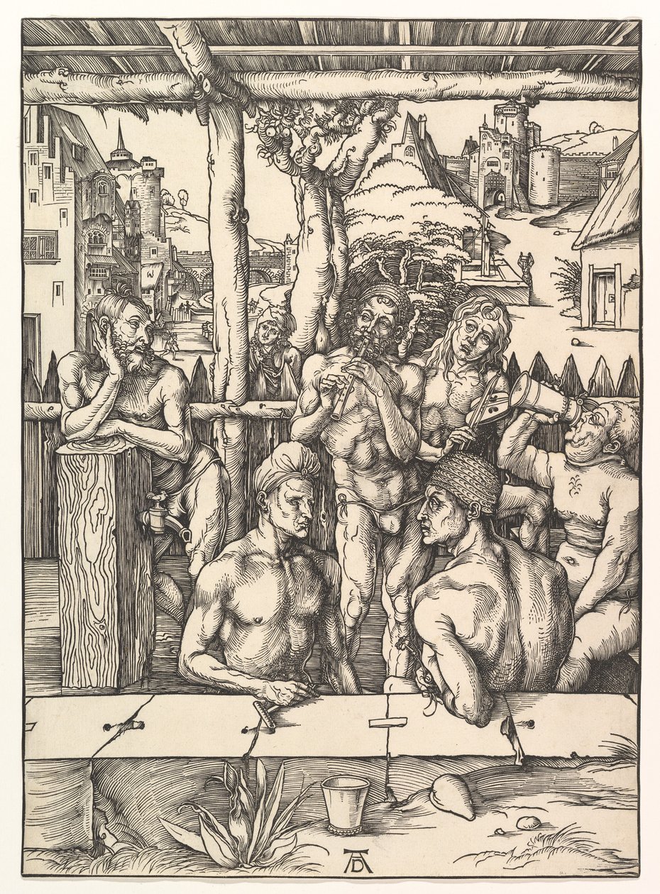 Het badhuis door Albrecht Dürer
