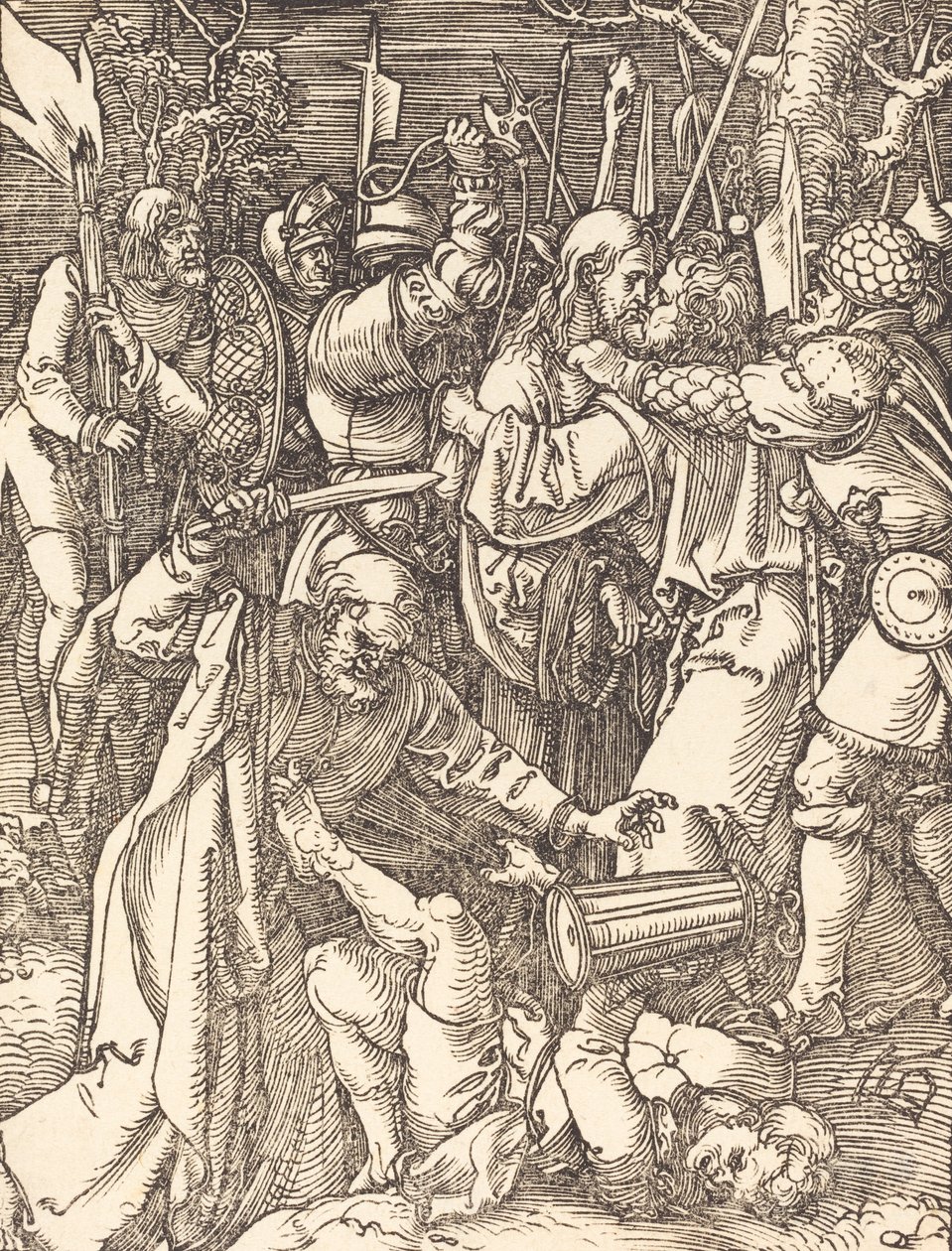 Het verraad van Christus, waarschijnlijk ca. 1509-1510 door Albrecht Dürer
