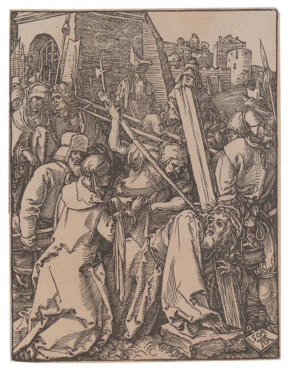 Het dragen van het kruis, uit de serie De Kleine Passie, 1509 door Albrecht Dürer