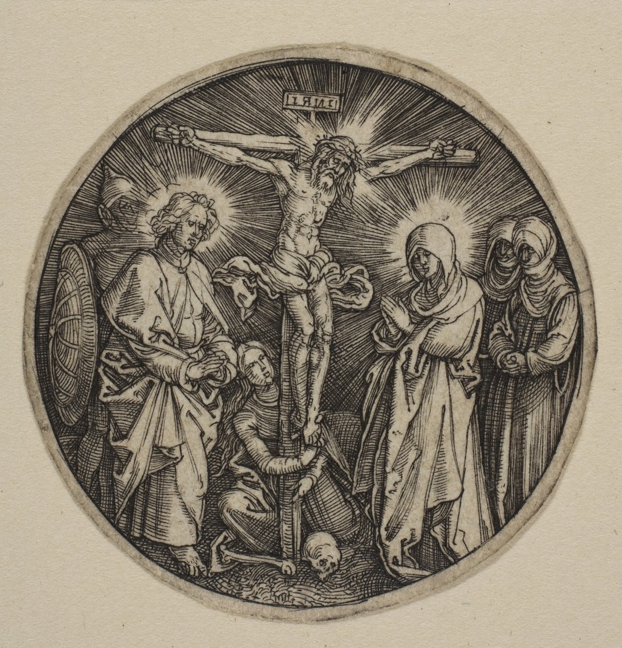 De kruisiging (rond) door Albrecht Dürer
