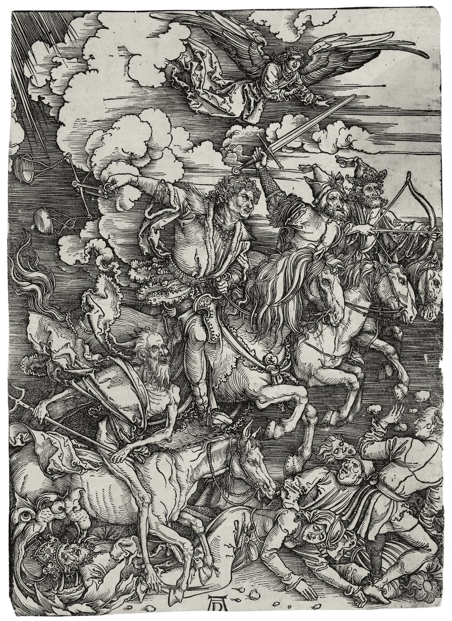 De vier ruiters van de Apocalyps, ca. 1498 door Albrecht Dürer