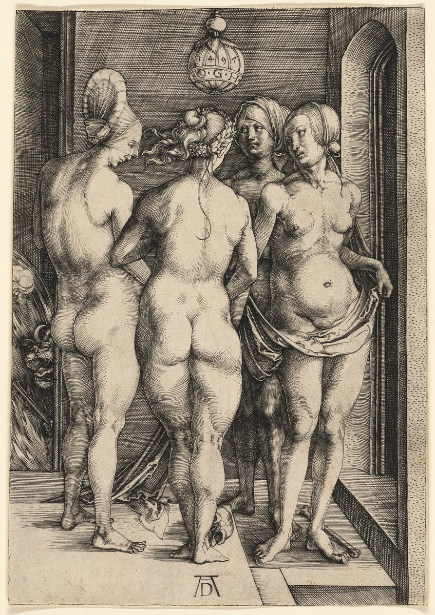 De Vier Naakte Vrouwen door Albrecht Dürer