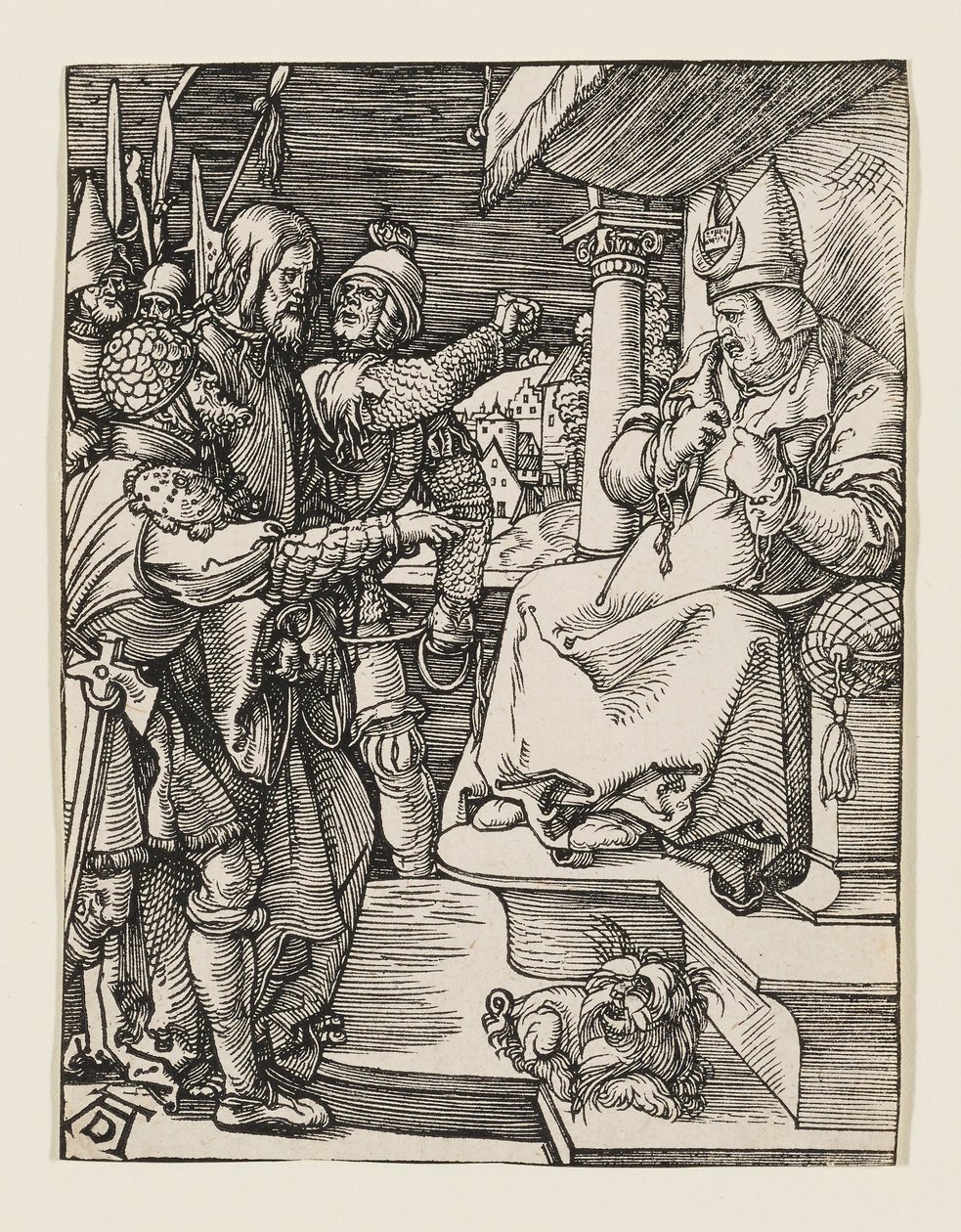 De hogepriester scheurt zijn gewaden door Albrecht Dürer