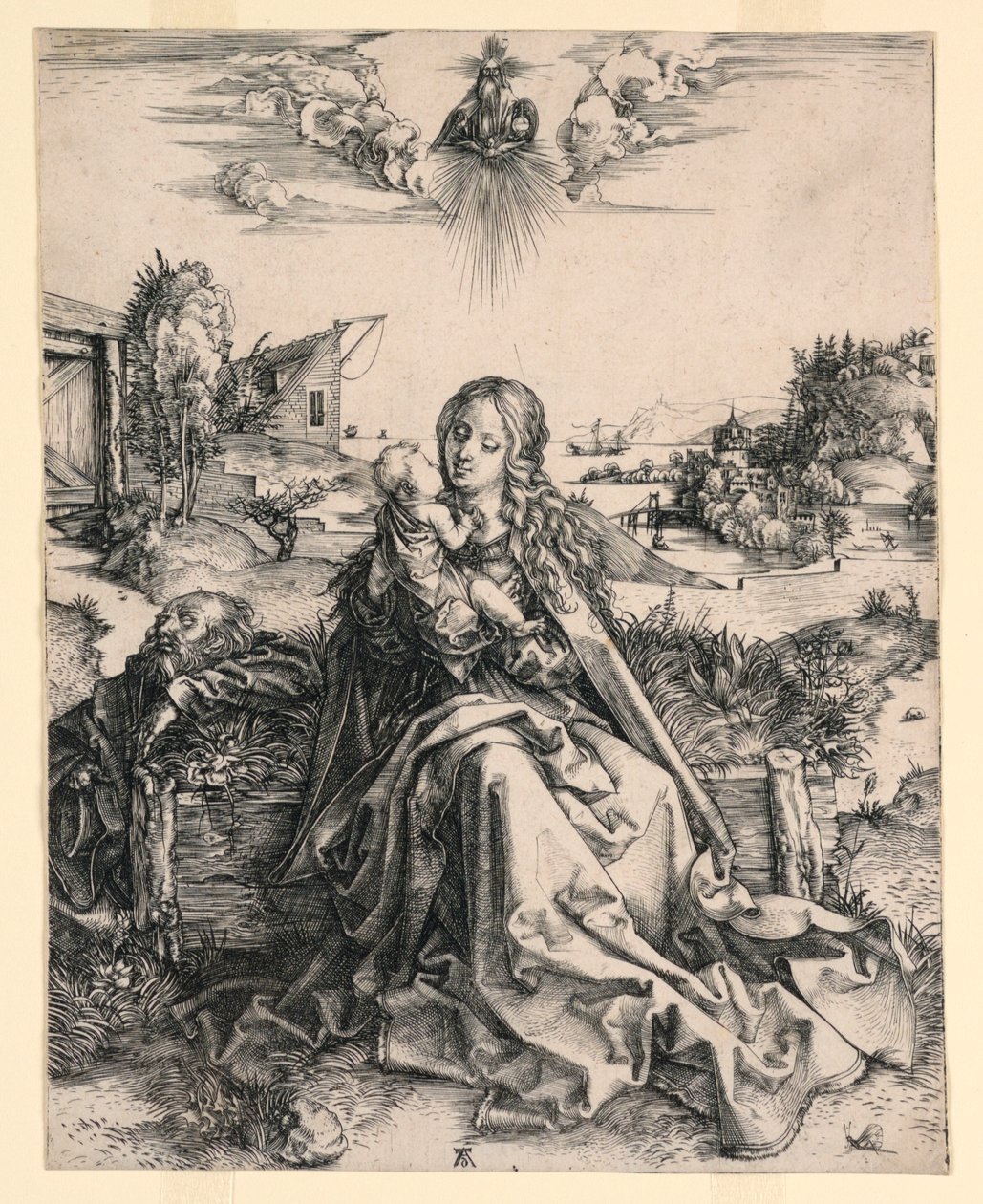 De Heilige Familie met Vlinder door Albrecht Dürer