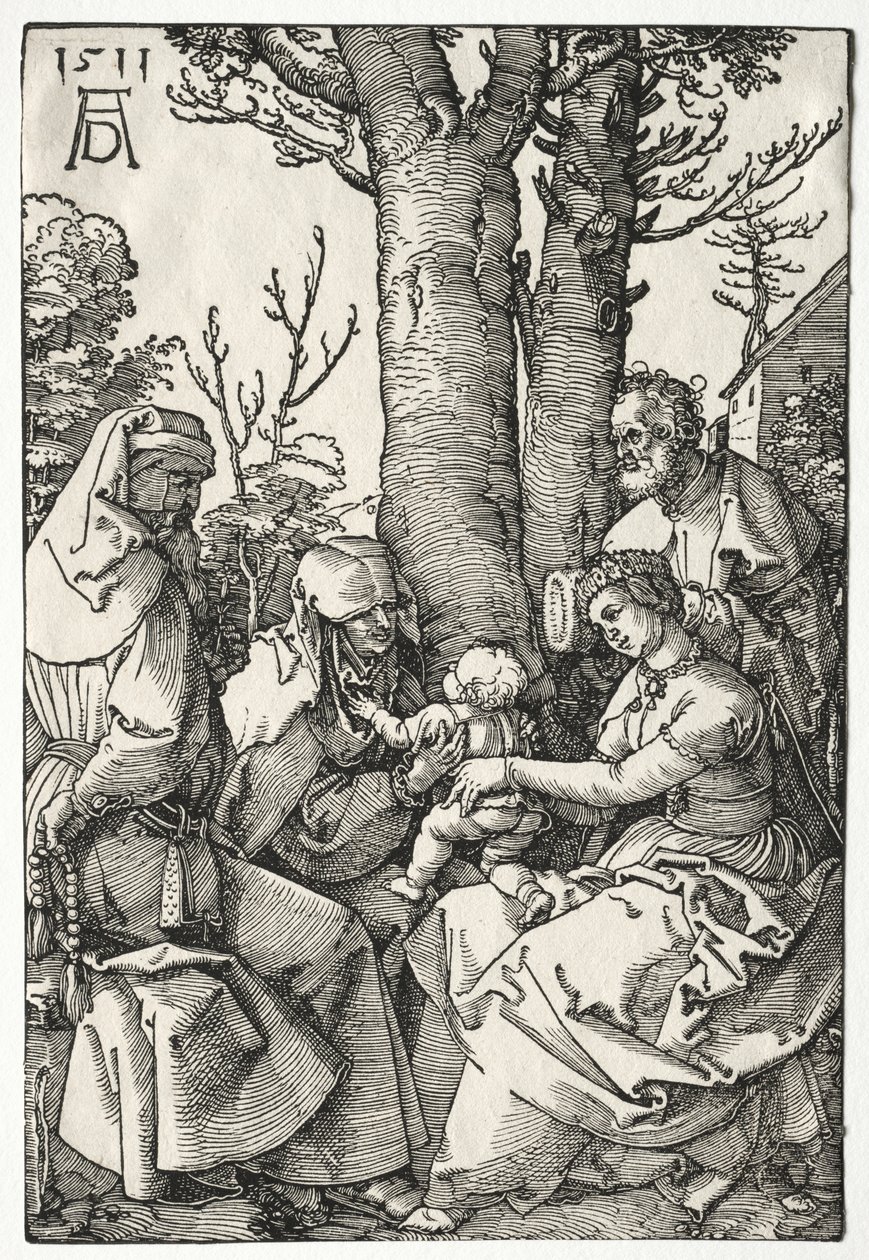 De Heilige Familie met Joachim en Anna door Albrecht Dürer