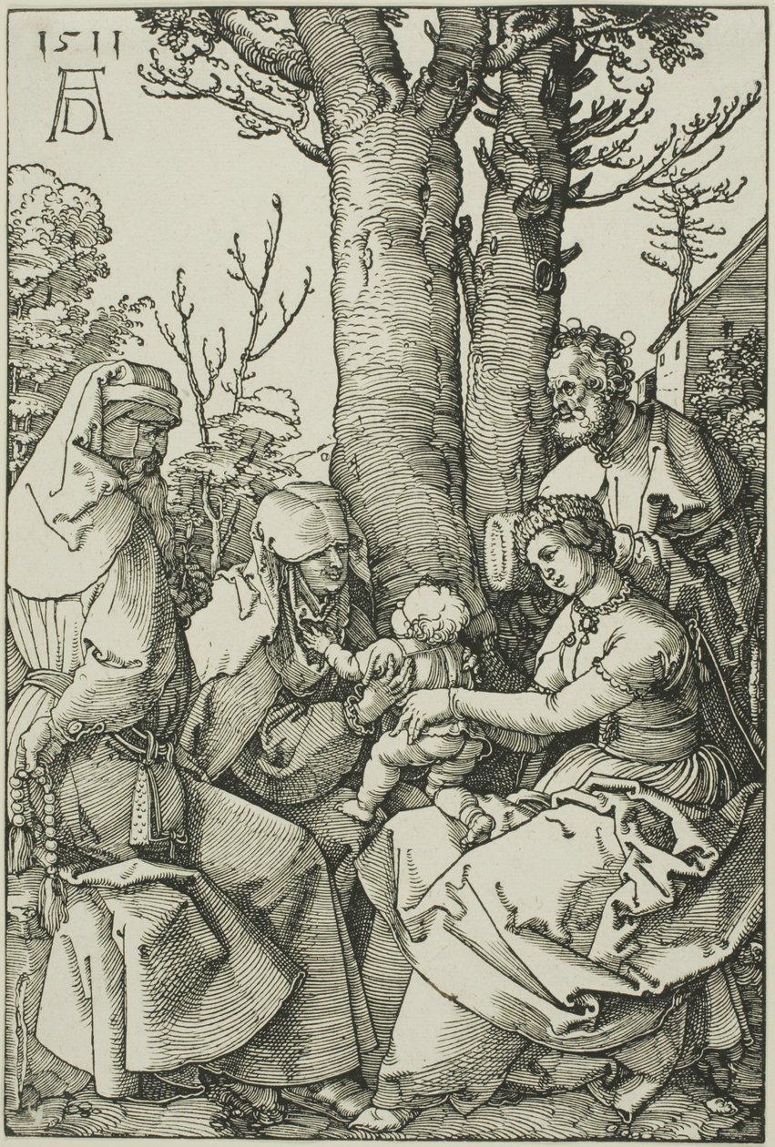 De Heilige Familie met Joachim en Sint Anna door Albrecht Dürer
