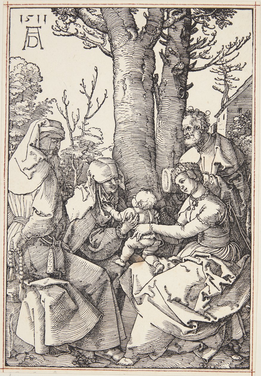 De Heilige Familie met Joachim en Sint Anna door Albrecht Dürer