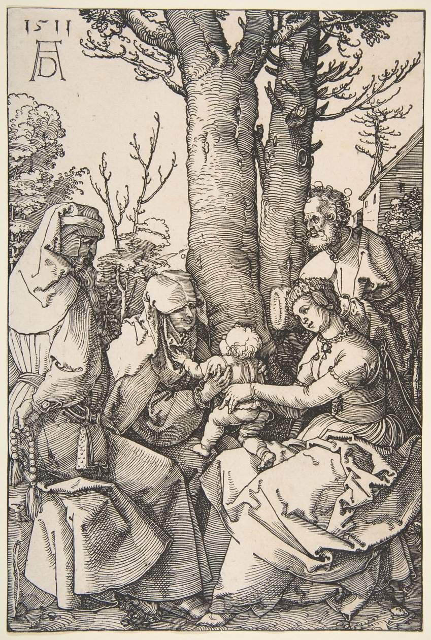 De Heilige Familie met Sint Joachim en Sint Anna door Albrecht Dürer