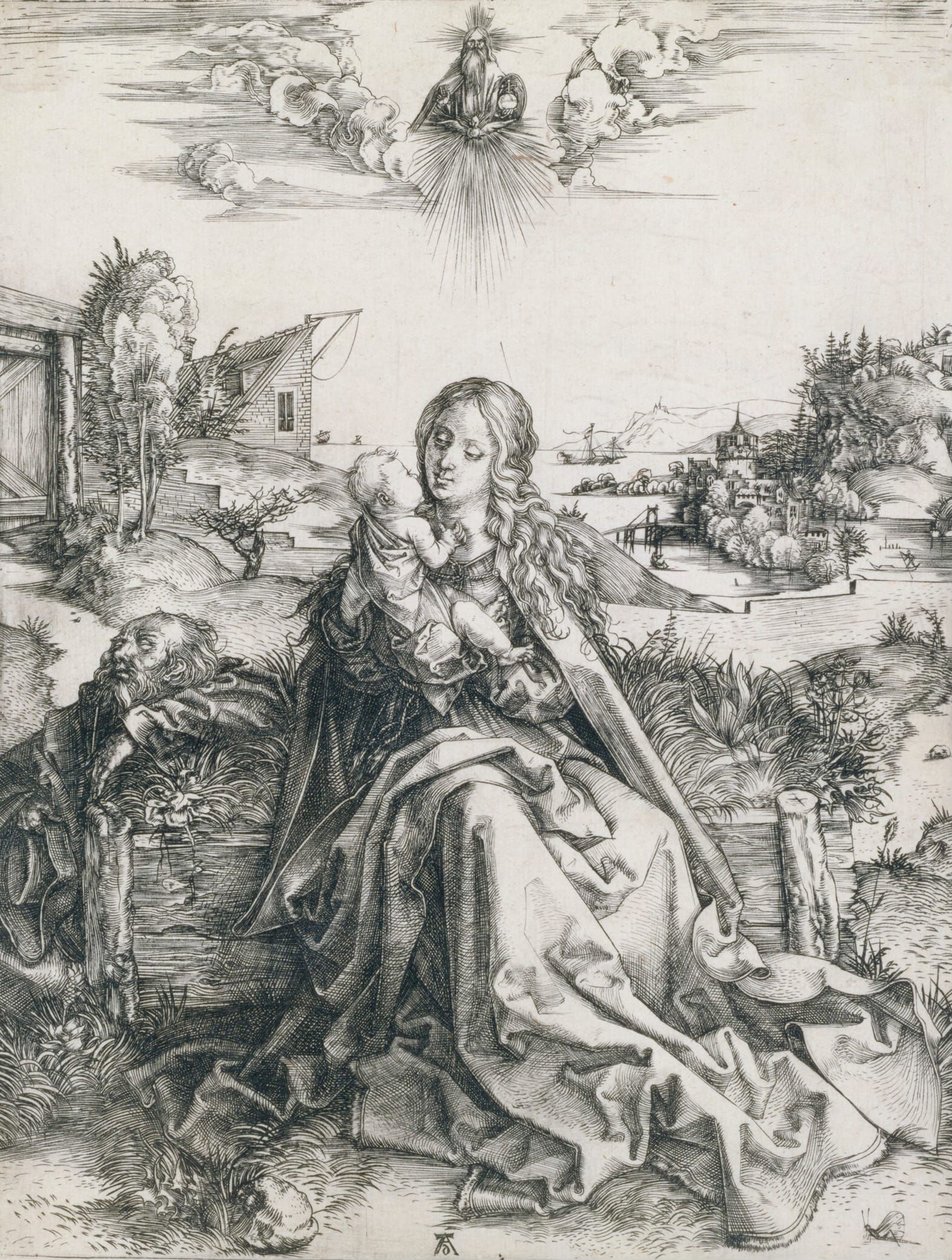 De Heilige Familie met de libel door Albrecht Dürer