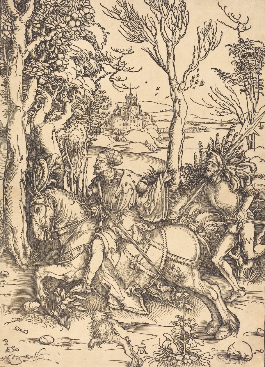 De Ridder te Paard en de Lansquenet door Albrecht Dürer