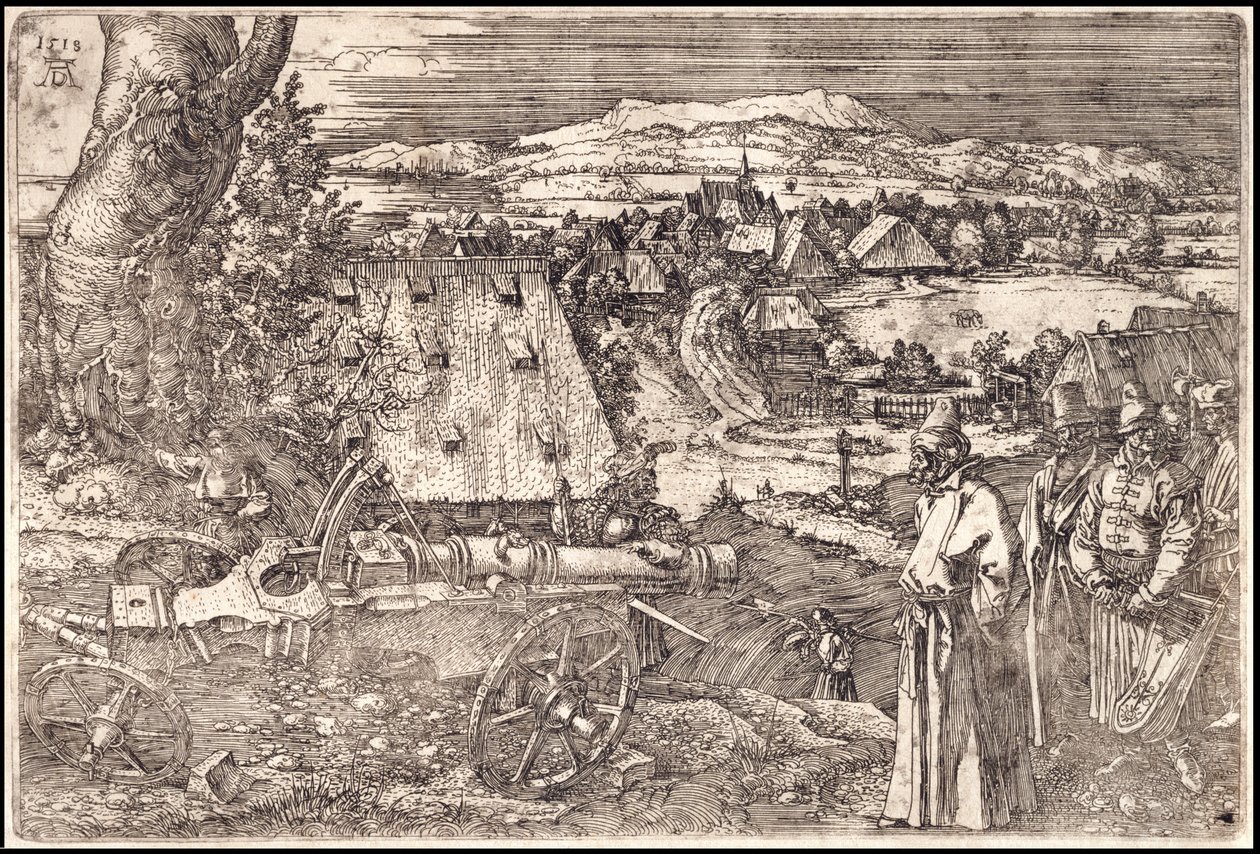 Het landschap met het kanon door Albrecht Dürer
