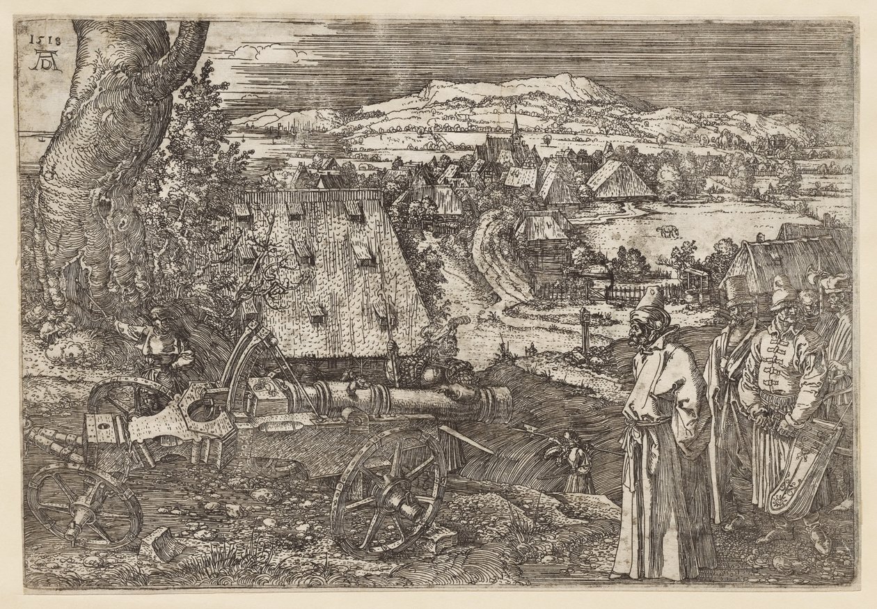 Het landschap met het kanon door Albrecht Dürer