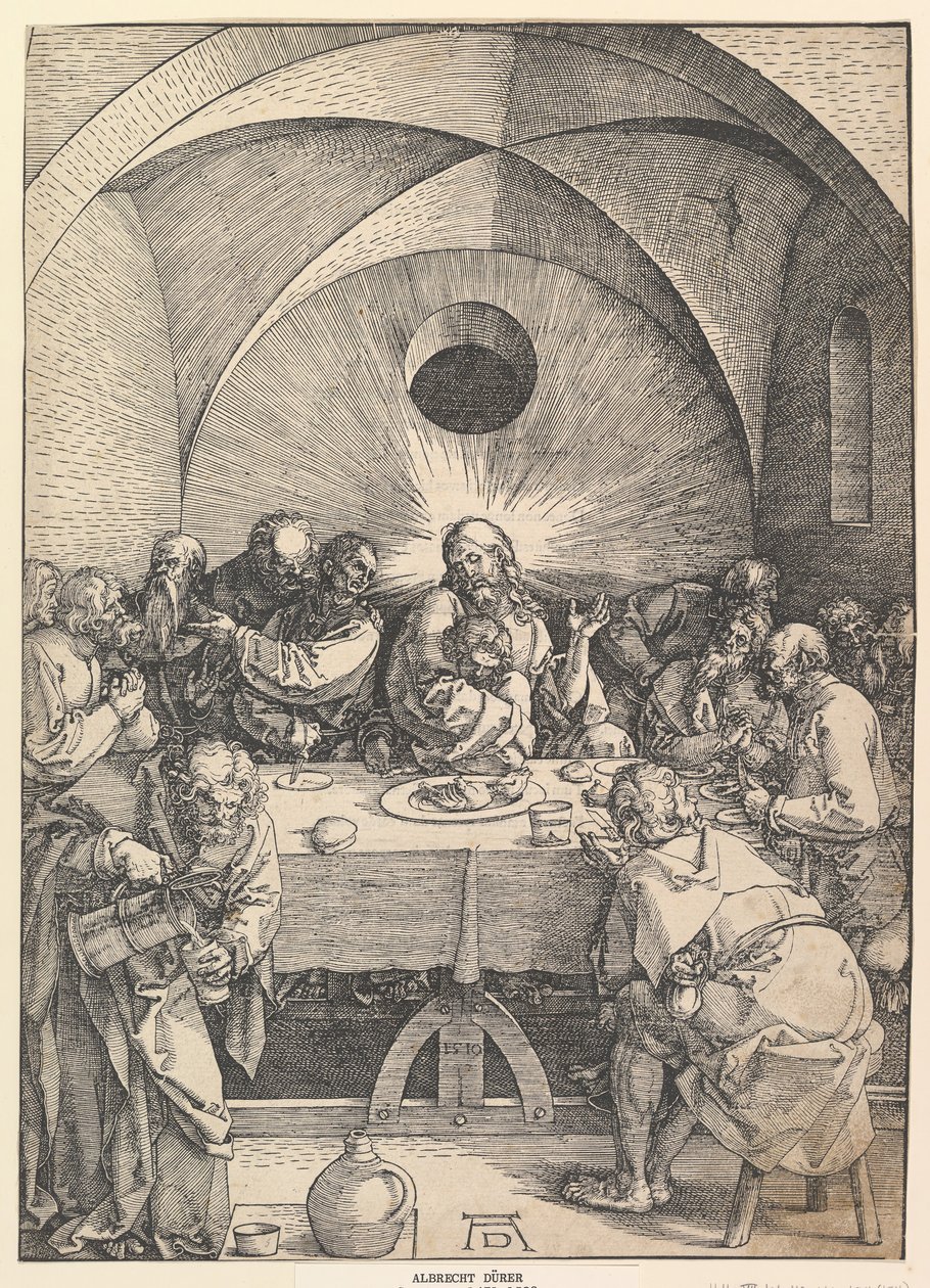 Het Laatste Avondmaal, uit De Grote Passie, 1510 door Albrecht Dürer