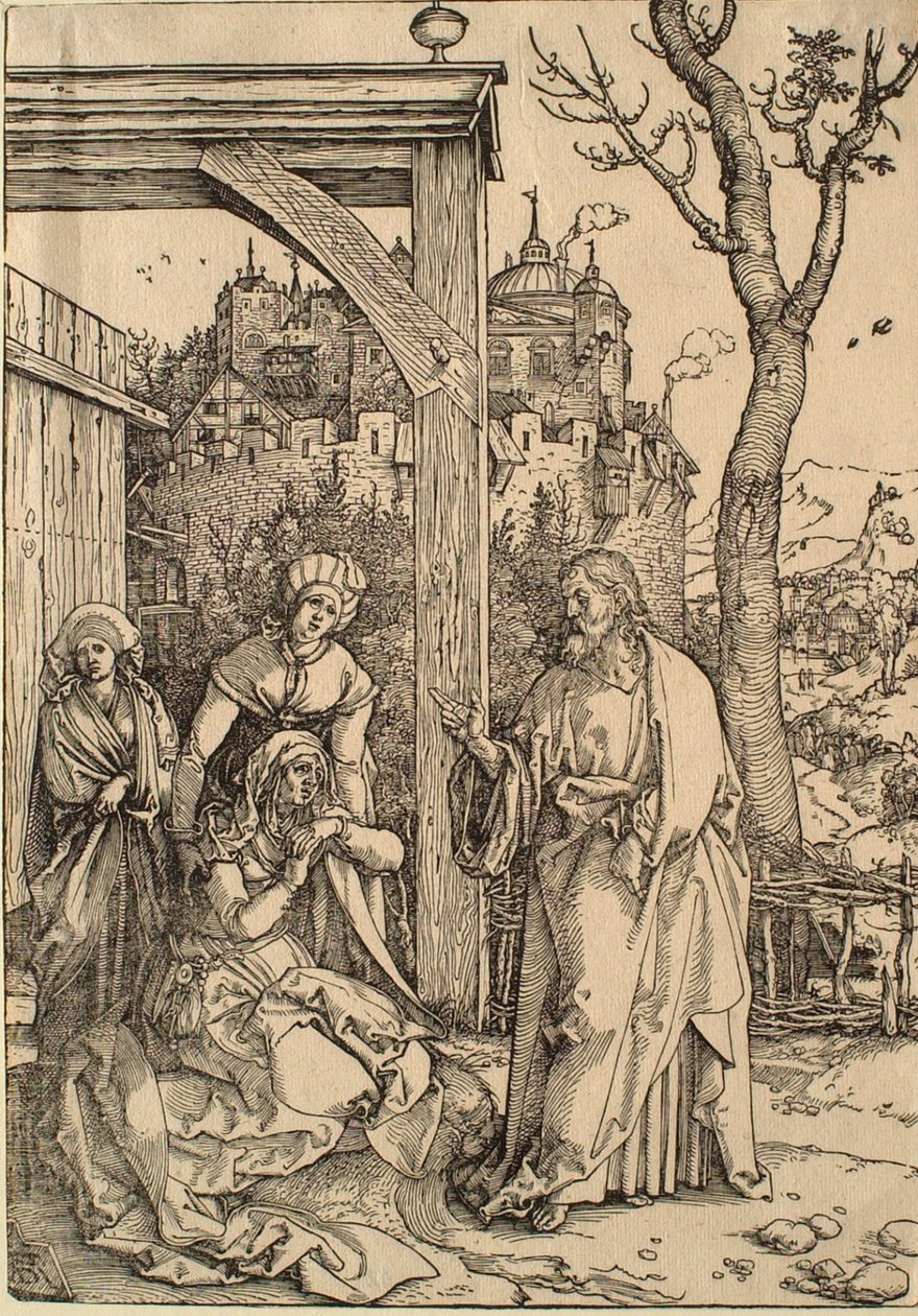 Het leven van Maria: Christus neemt afscheid van zijn moeder door Albrecht Dürer